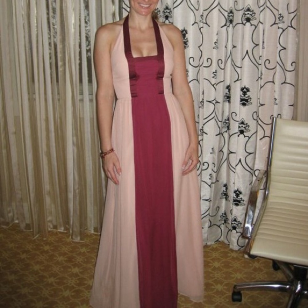 Bcbg dress (evening gown) pink & maroon